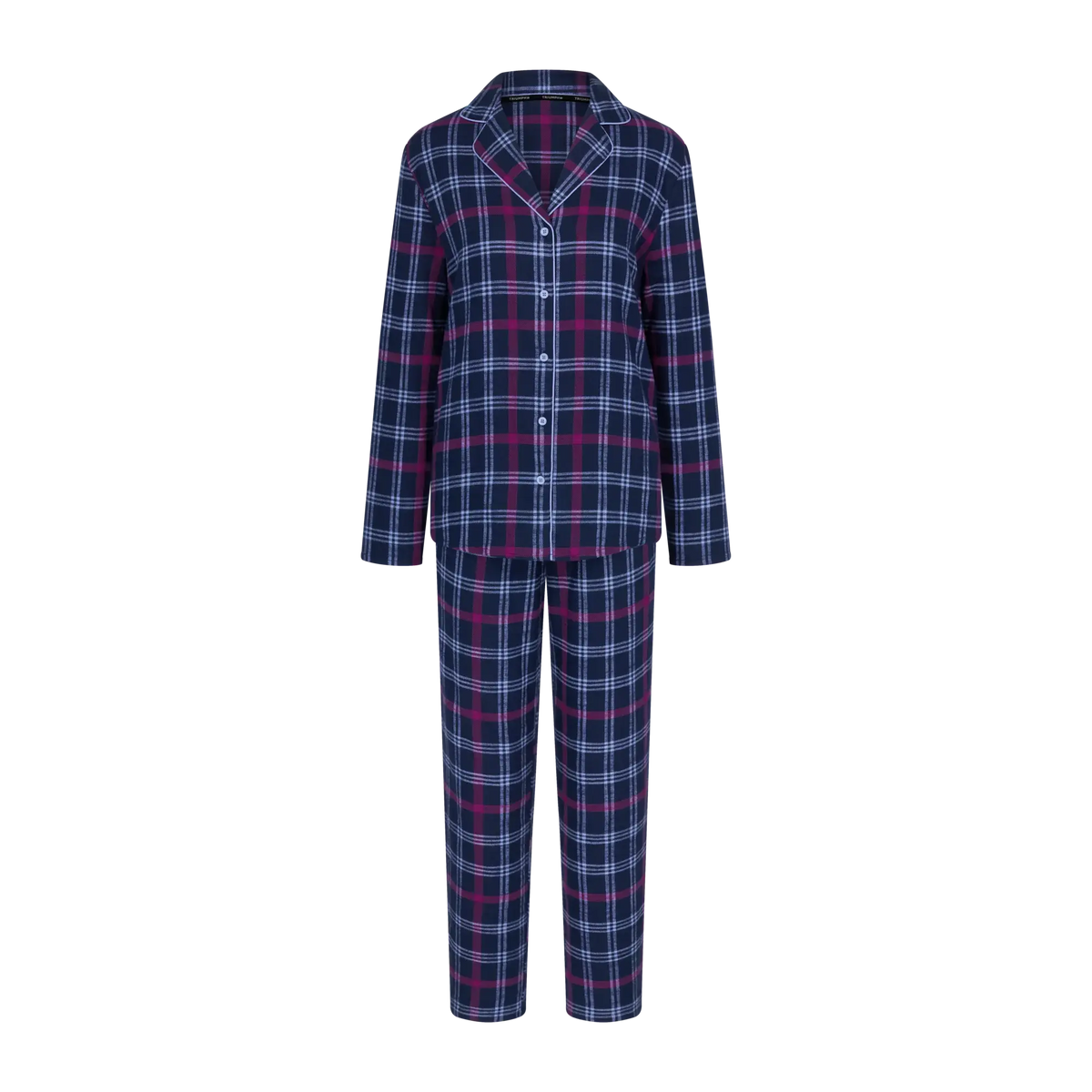 Triumph flannelen pyjama - Boyfriend PW 01 X Checks - Blauw M007