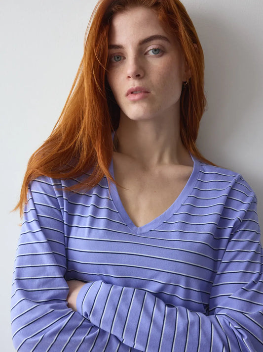 Triumph nachthemd lange mouw - Nightdresses PW 01 X Checks O* - Blauw (M007)