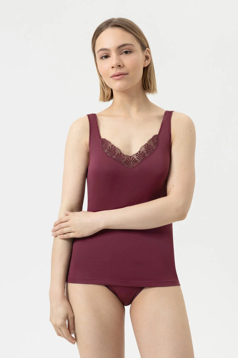 Mey hemd top met kant - Emotion Elegance 1110028 - Boysenberry