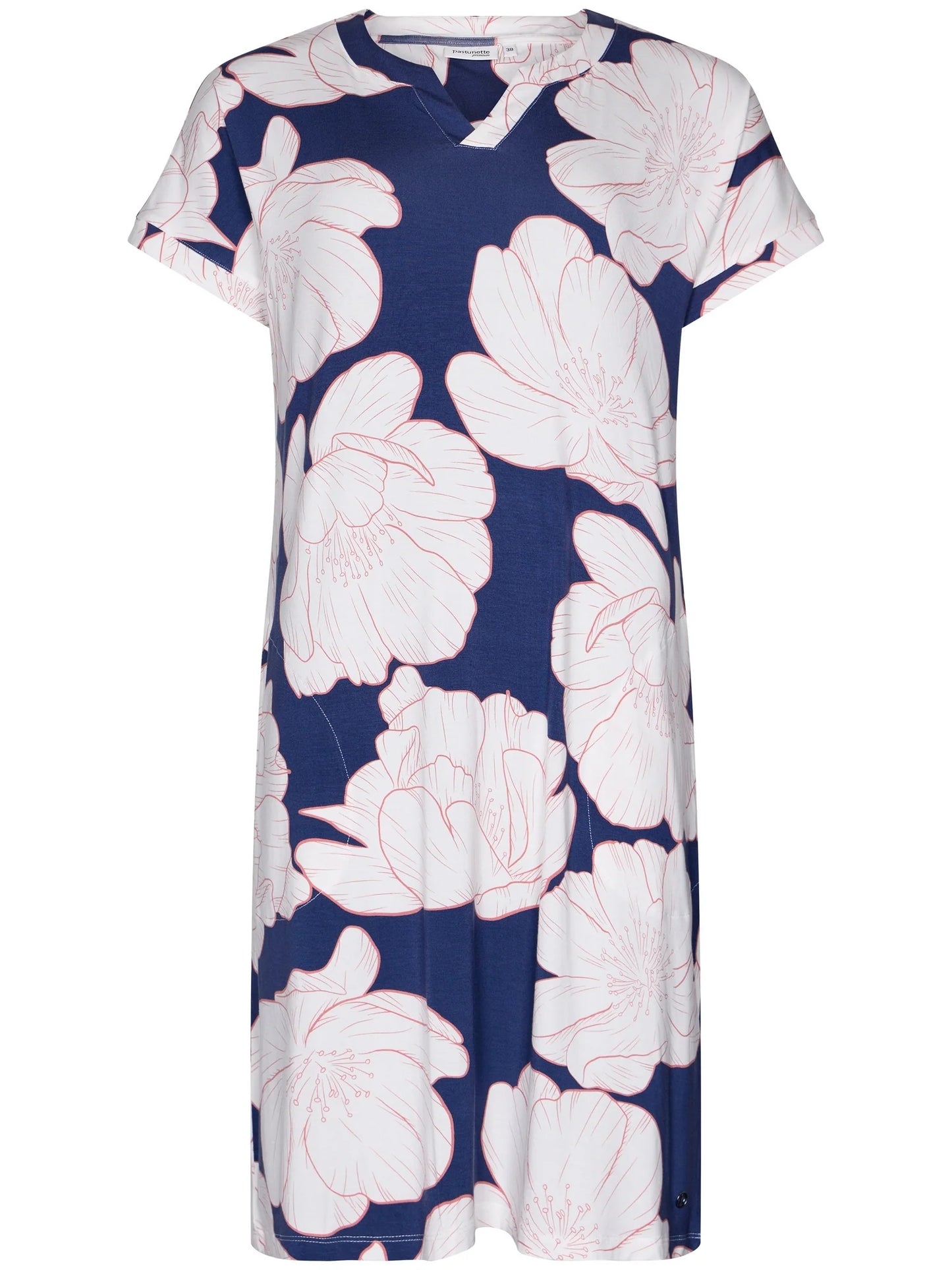 Pastunette Premium Nachthemd met bloemenprint - 111251-204-1 - donker blauw