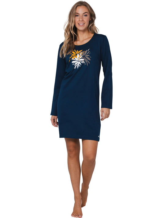 Pastunette Nachthemd serie Moonlite met opdruk - 111252-118-1 - Donker blauw