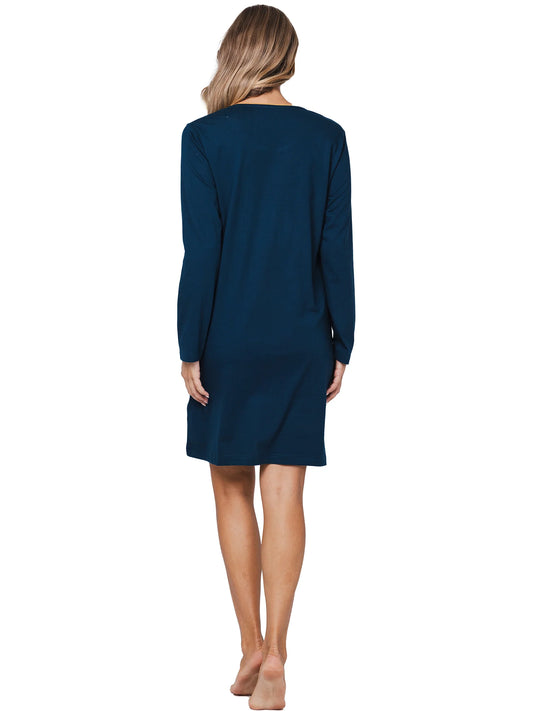 Pastunette Nachthemd serie Moonlite met opdruk - 111252-118-1 - Donker blauw