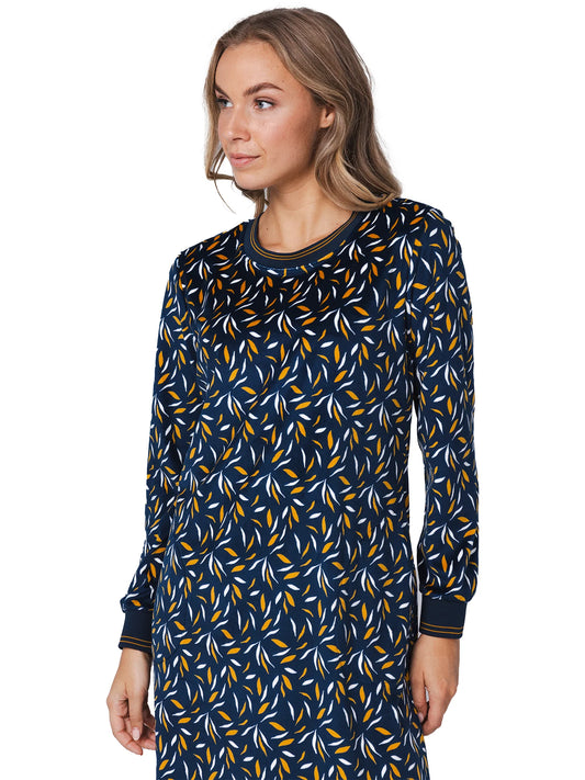 Pastunette Warme Nachthemd fleece - serie Moonlite 111252-122-1 - Donker blauw