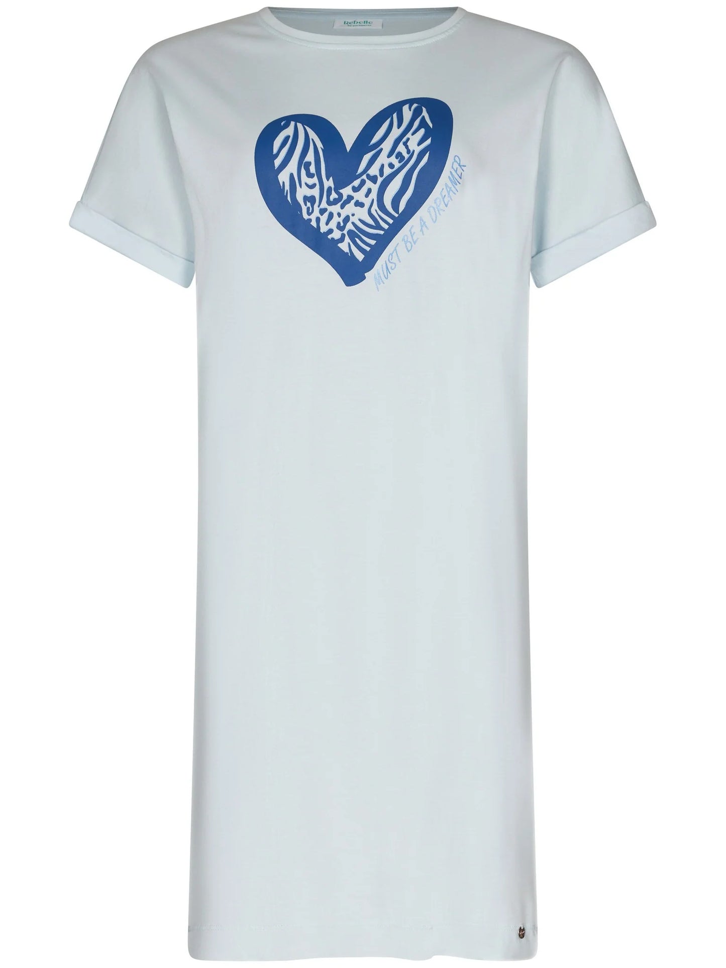 Rebelle Nachthemd met opdruk hart - 111261-628-2 - Licht blauw