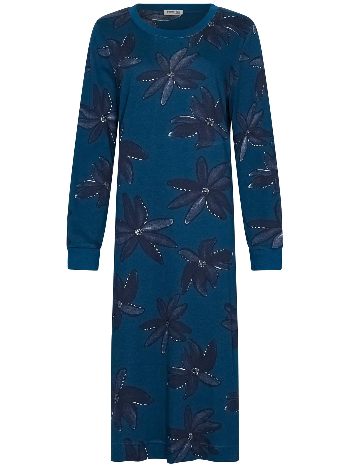 Pastunette Premium lang nachthemd met boorden - Blue Mirage 111262-224-1 - Donker Blauw