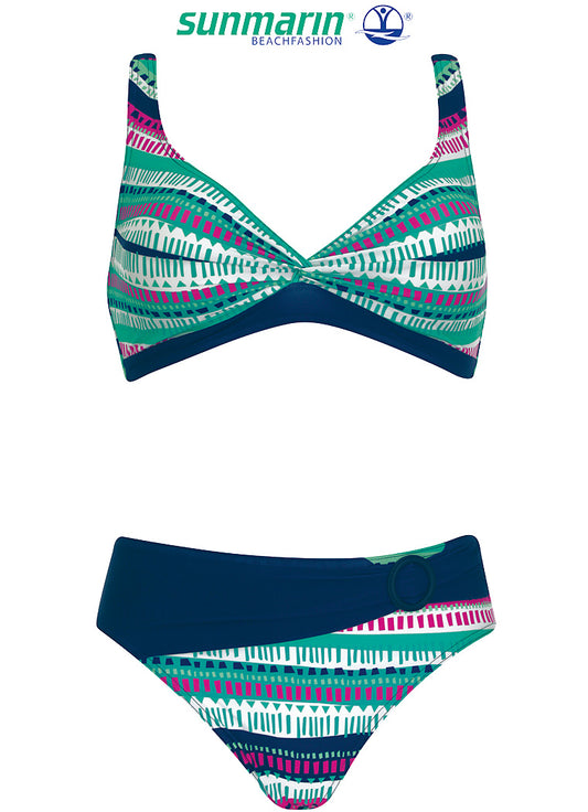 Sunmarin voorgevormde bikini zonder beugel - 11604 - nachtblauw multicolor