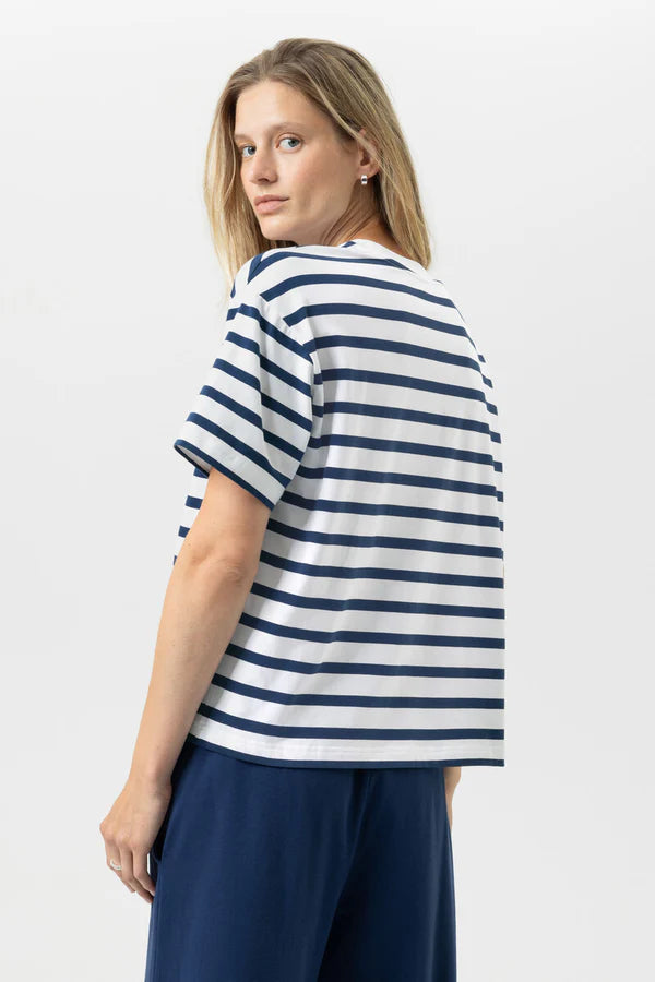 Mey pyjama shirt korte mouw - Breezy Stripes 1210124 - Blue Zodiac