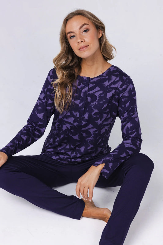 Pastunette Premium pyjama - serie Dark Orchid 121251-234-1 - Donker paars