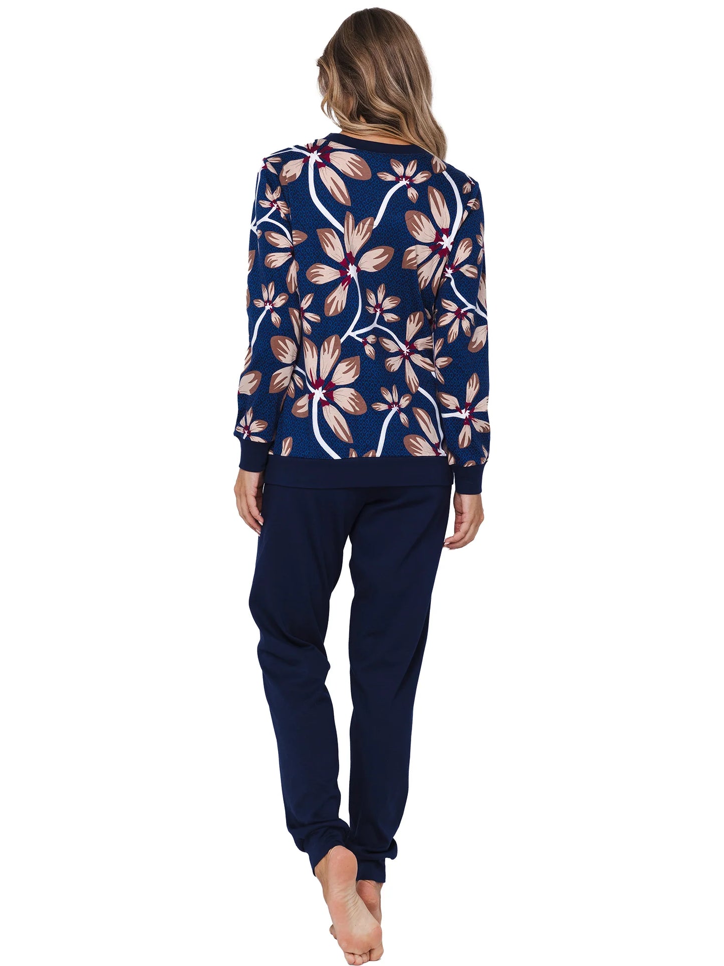 Pastunette Premium pyjama - serie Midnight Bloom 121251-238-1 - Donker blauw