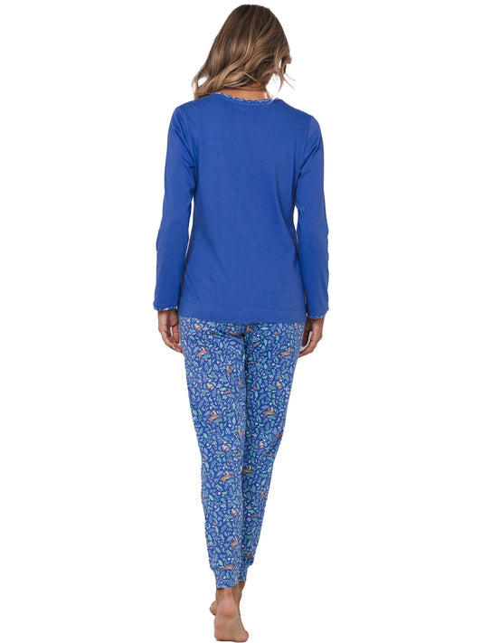 Rebelle Pyjama serie Forest Animals met opdruk - 121252-600-1 - Blauw