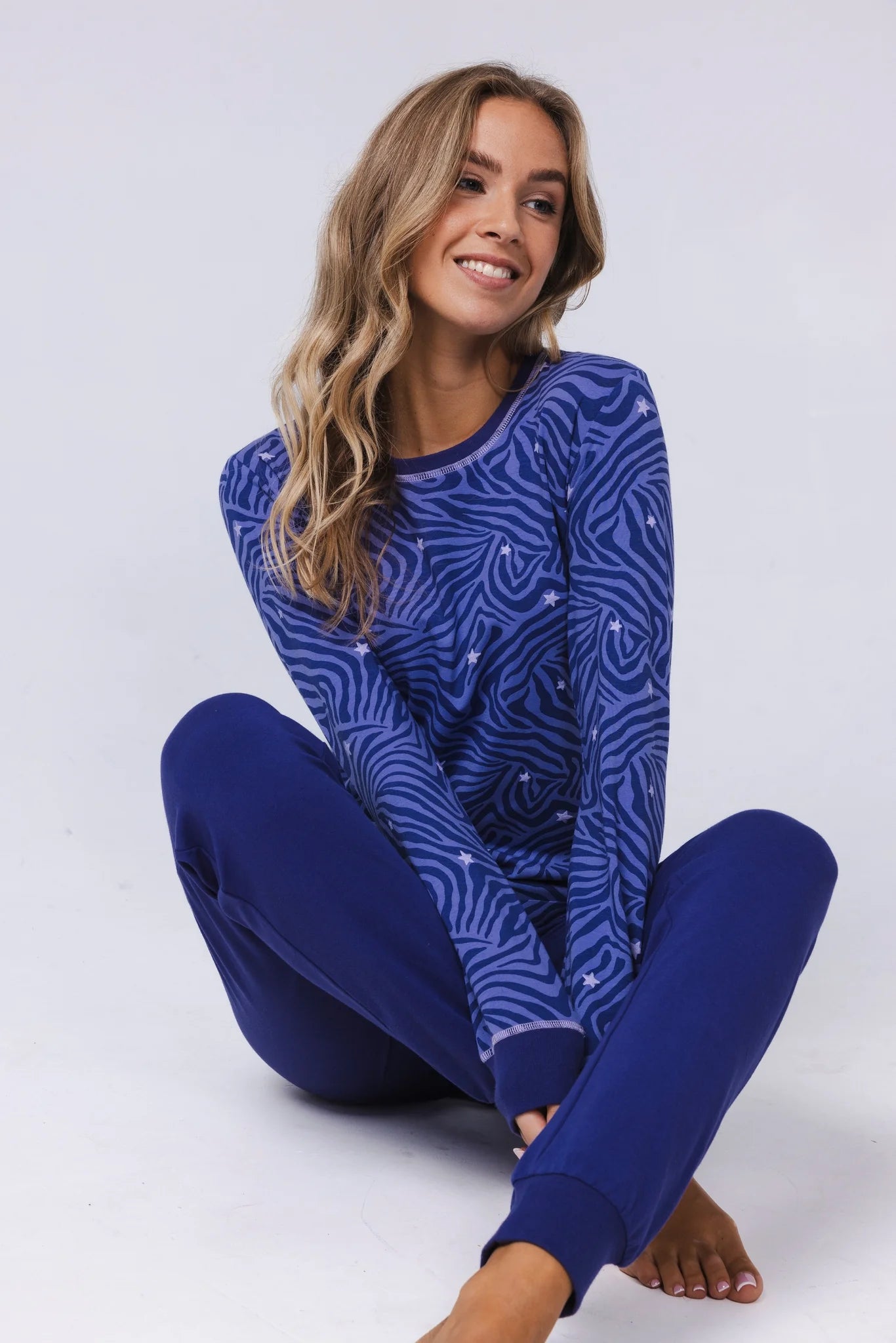 Rebelle Pyjama met boorden serie Tiger Star - 121252-630-1 - Donker paars