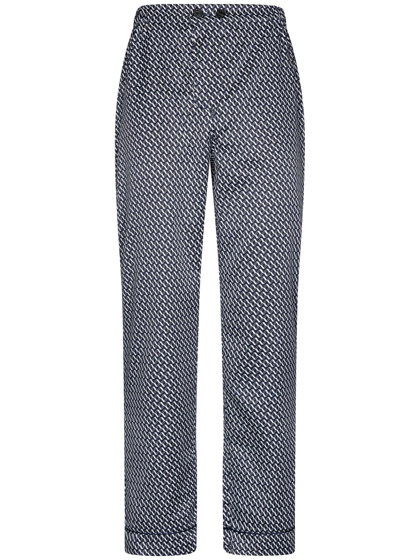 Robson heren satijnen doorknoop Pyjama - 122252-801-1 - Donker Blauw satijn
