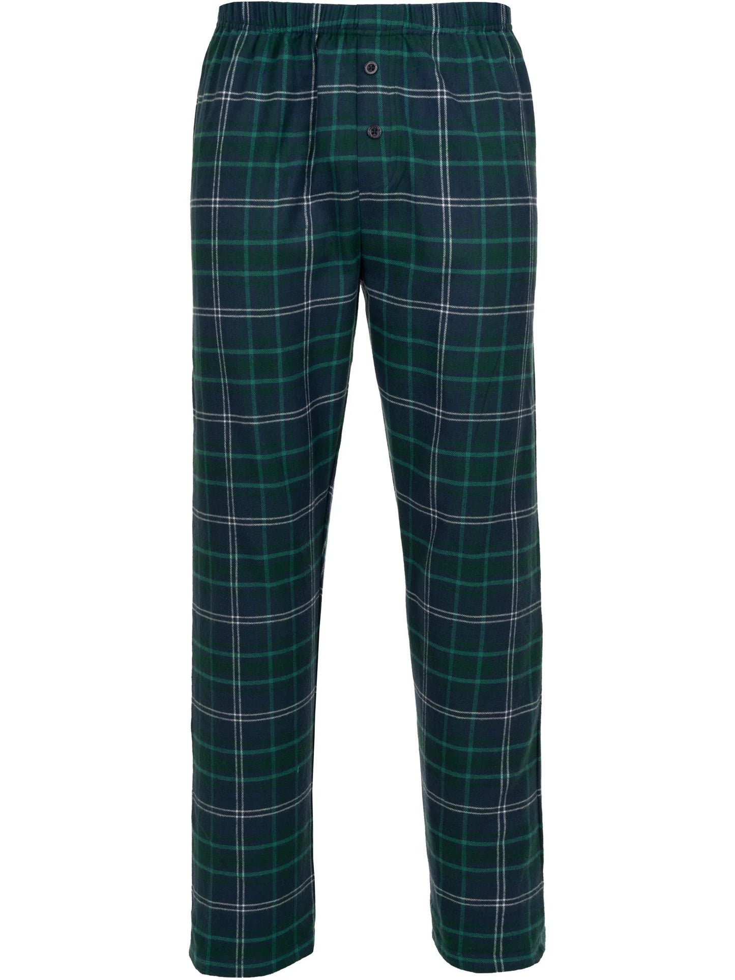 Pastunette heren pyjama flannel kraag doorknoop - Lodge 122262-540-2 - Donker blauw geruit