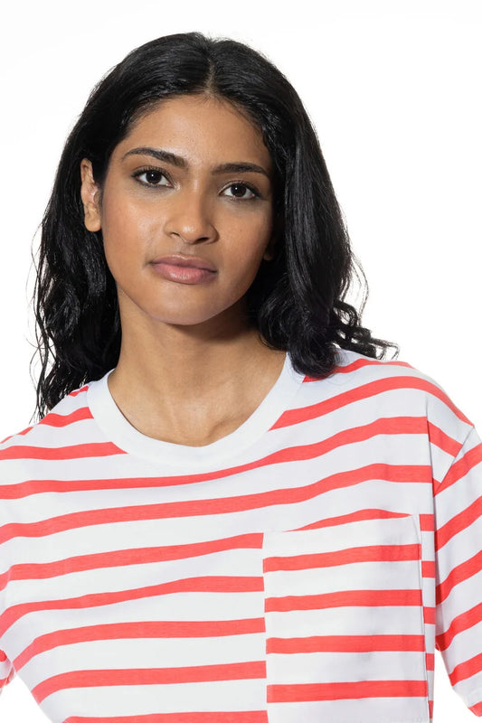 Mey Nachthemd korte mouw - Summer Stripes  1230039 - Red Lobster