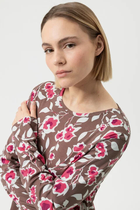 Mey Nachthemd lange mouwen - Eternal Roses 1230089 - Chestnut
