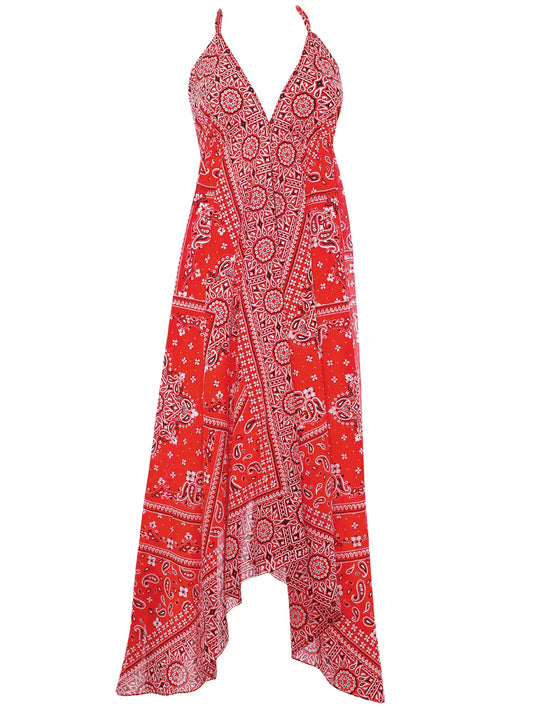 Sunflair strand jurk - 73300 - zakdoeken paisley rood