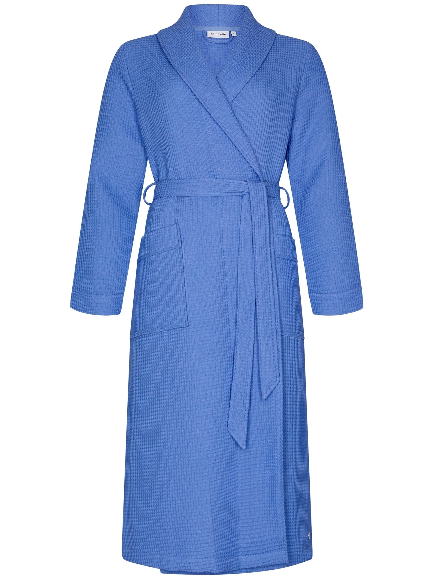Pastunette lange omslag badjas van waffle kwaliteit - 171251-127-1 - soft blue