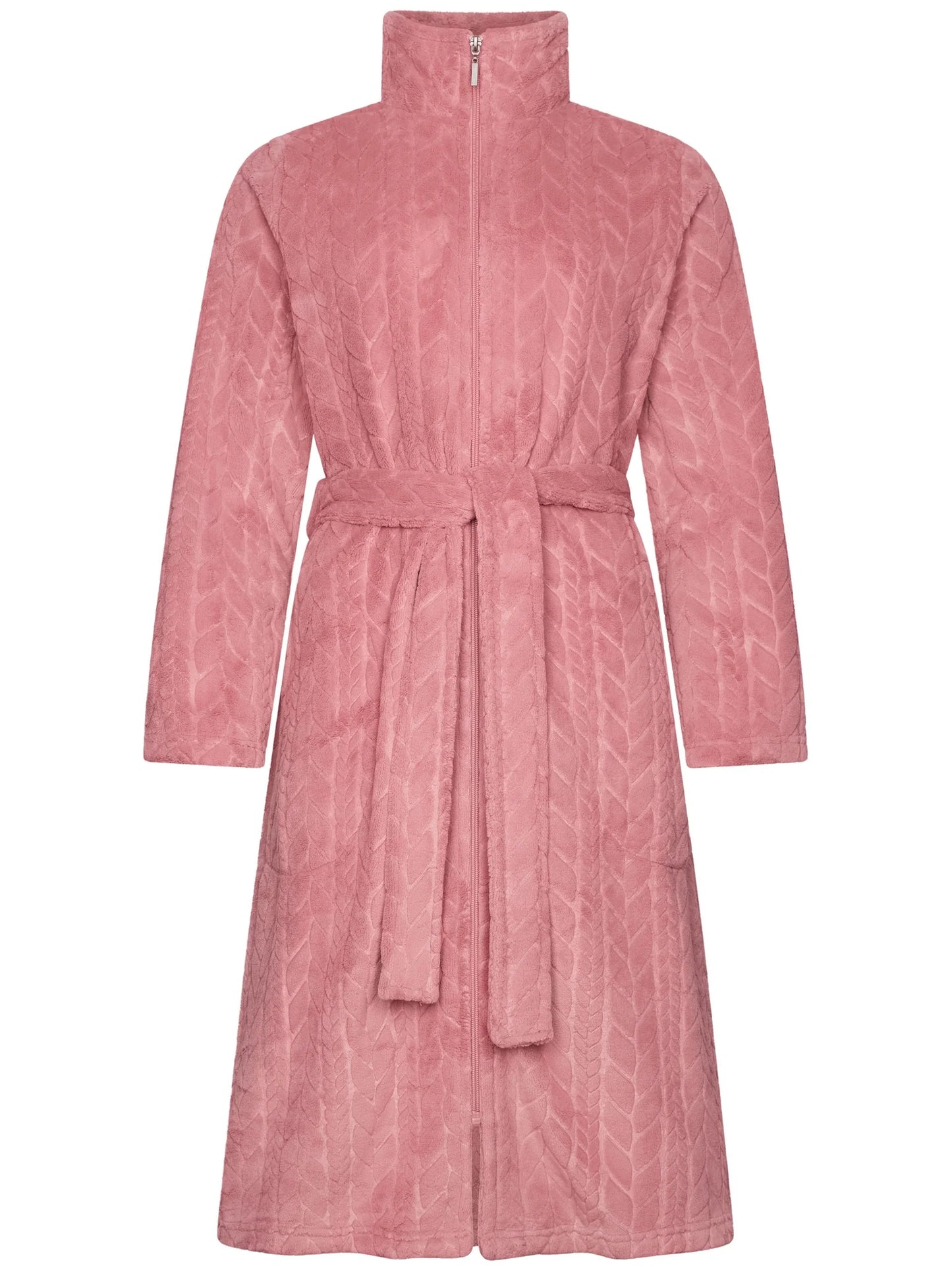 Pastunette badjas fleece met rits - Stream 171252-170-2 - Dark Pink