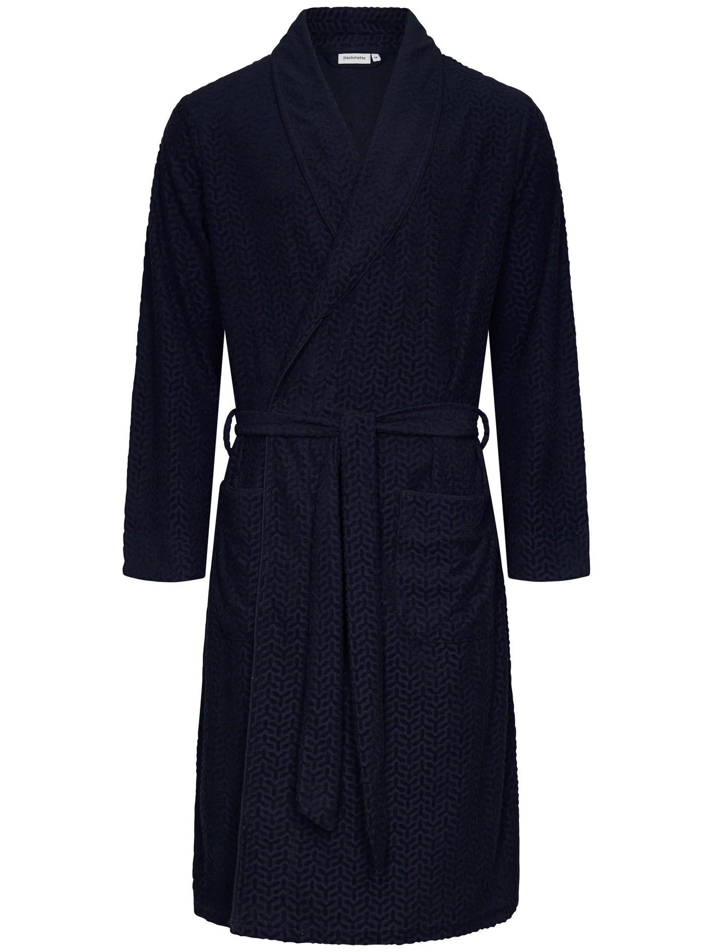 Pastunette heren badjas met omslag badstof - 172251-512-1 - donker blauw