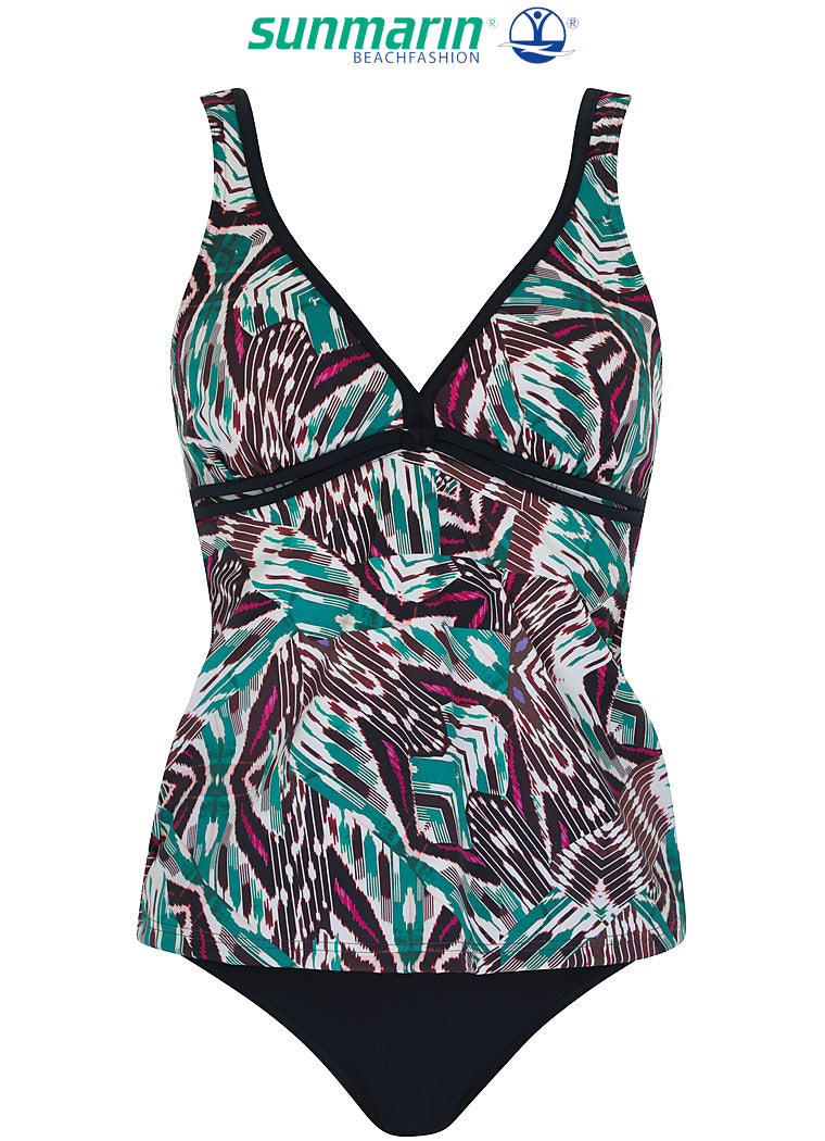 Sunmarin voorgevormde tankini zonder beugel - 18006 - nachtblauw multicolor
