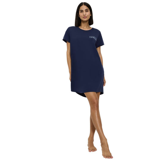 Triumph nachthemd korte mouw - Nightdresses NDK X - Blauw 6047