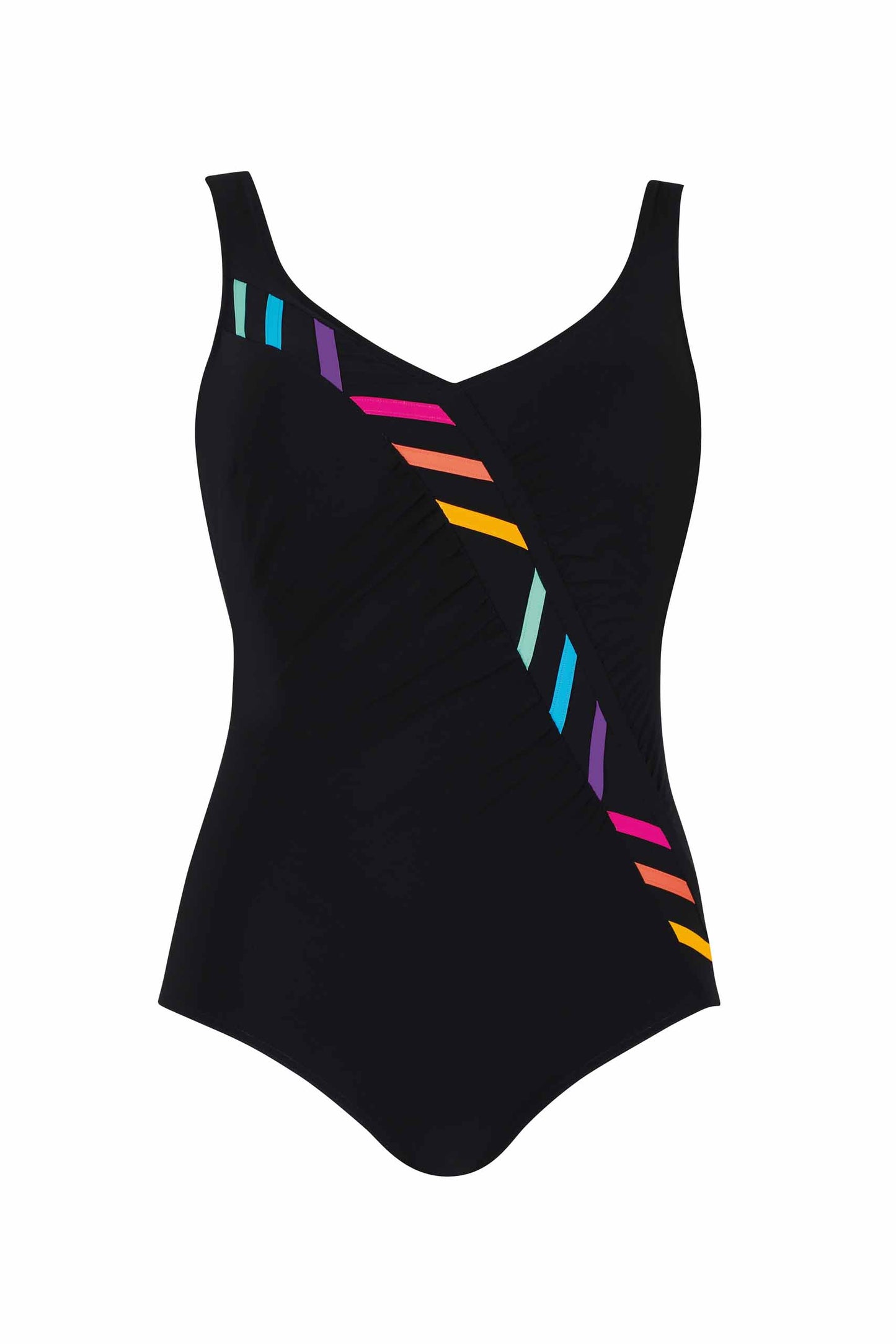 Sunflair corrigerend Badpak Tummy control met plooien - 22196 - Zwart