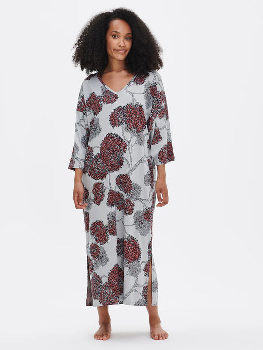 Nanso kaftan bomen takken - TUOMI  28693 - Grijs