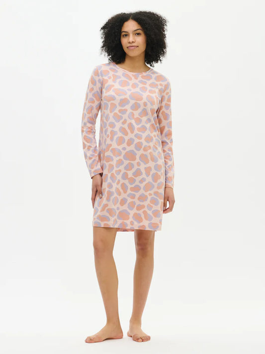 Nanso nachthemd lange mouw panter - 29025 Pantteri - Pink
