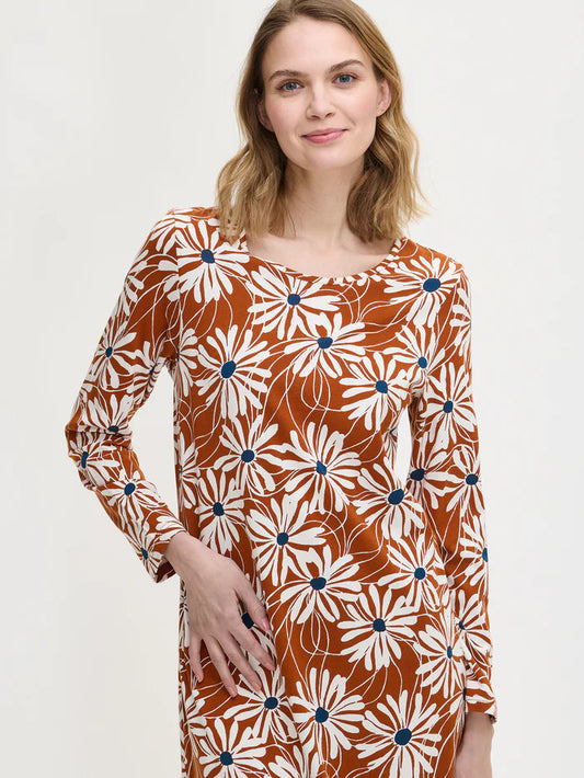 Nanso lang nachthemd magrieten - ANETTE 29045 - Bruin