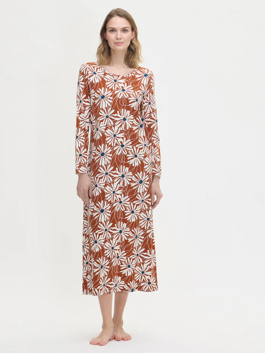 Nanso lang nachthemd magrieten - ANETTE 29045 - Bruin