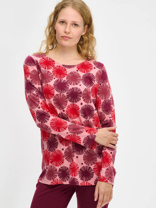 Nanso Pyjama lange mouw fantasie print - AMARA 29216 - Rood