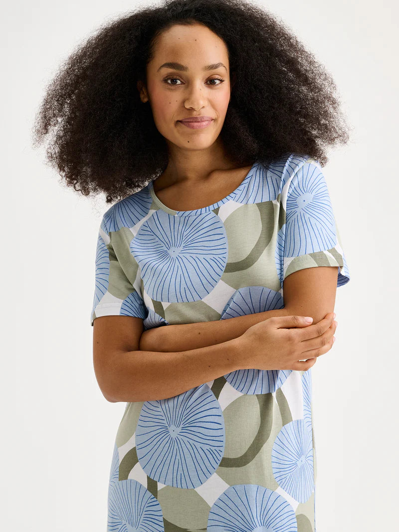 Nanso lang nachthemd korte mouw - HEDDA 29288 - Blauw
