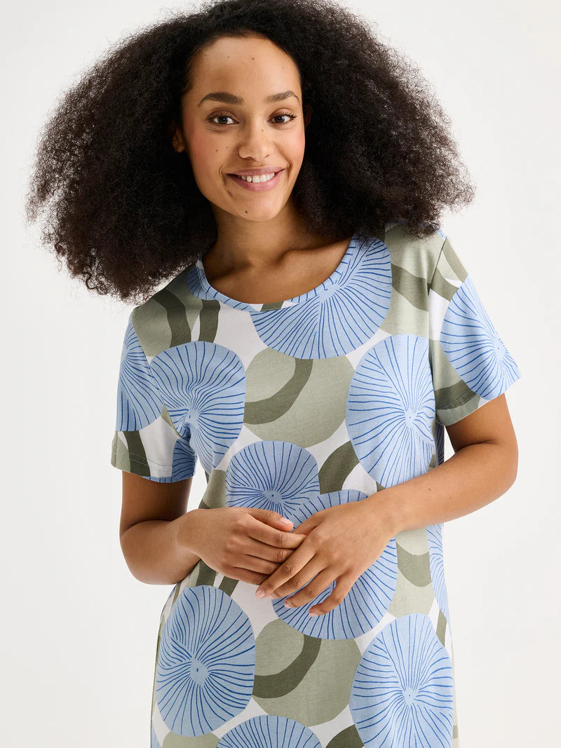 Nanso nachthemd korte mouw - HEDDA 29290 - Blauw