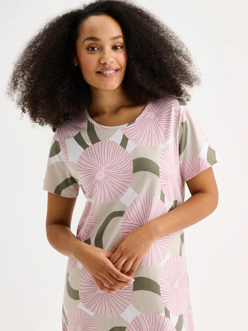 Nanso nachthemd korte mouw - HEDDA 29290 - Roze