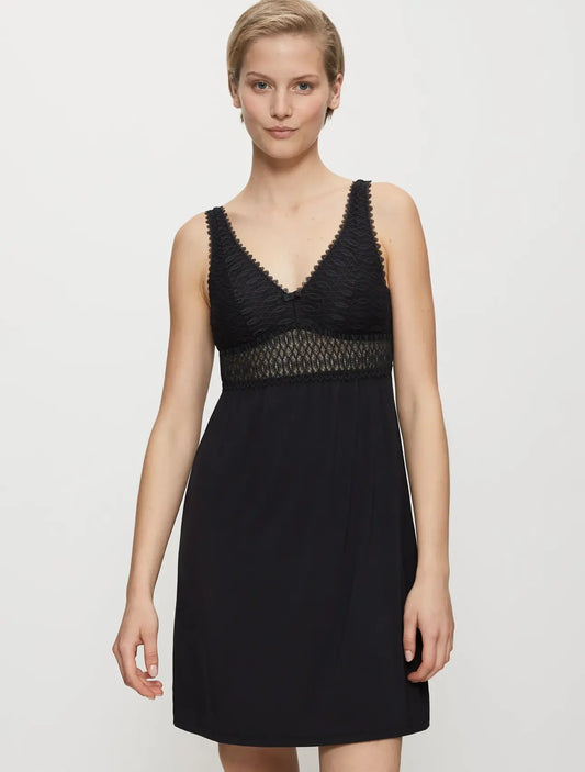 Triumph spaghetti nachthemd - Aura Spotlight NDK 01 X - zwart