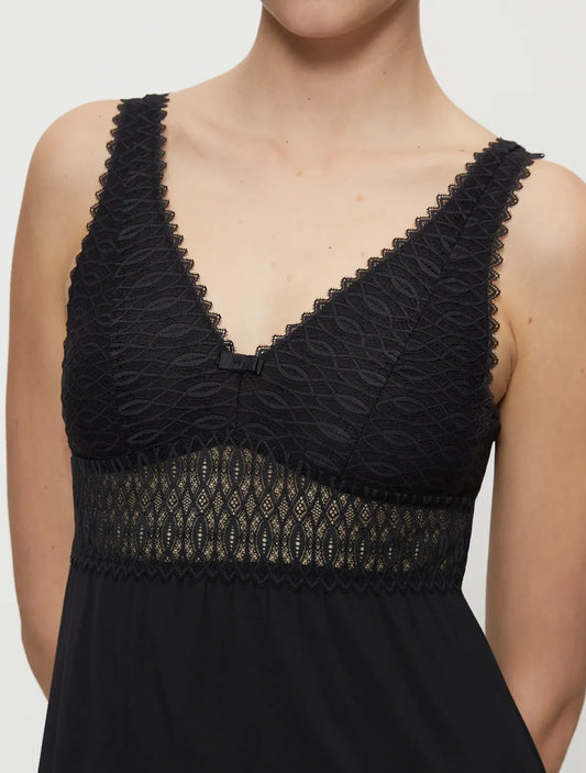 Triumph spaghetti nachthemd - Aura Spotlight NDK 01 X - zwart