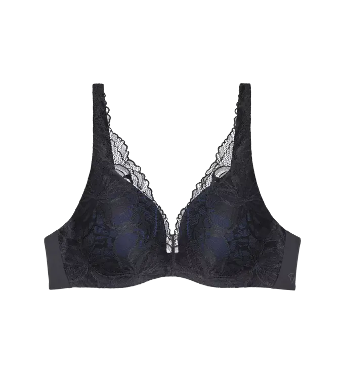 Triumph Push-up BH - Body Make-Up Illusion Lace WP - Zwart en Nude