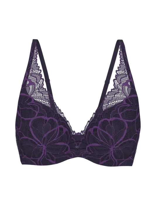 Triumph PUSH-UP BH - Body Make-Up Illusion Lace WP - Prussian blue 00TS