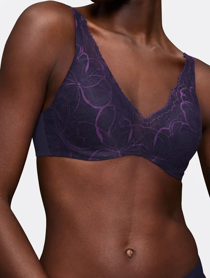 Triumph PUSH-UP BH - Body Make-Up Illusion Lace WP - Prussian blue 00TS