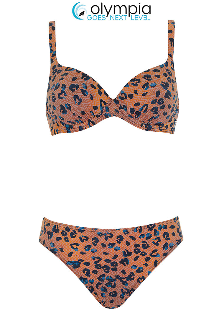 Olympia voorgevormde Bikini met beugel - 31611/31608 (31704) - tijger print bruin