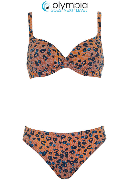 Olympia voorgevormde Bikini met beugel - 31611/31608 (31704) - tijger print bruin
