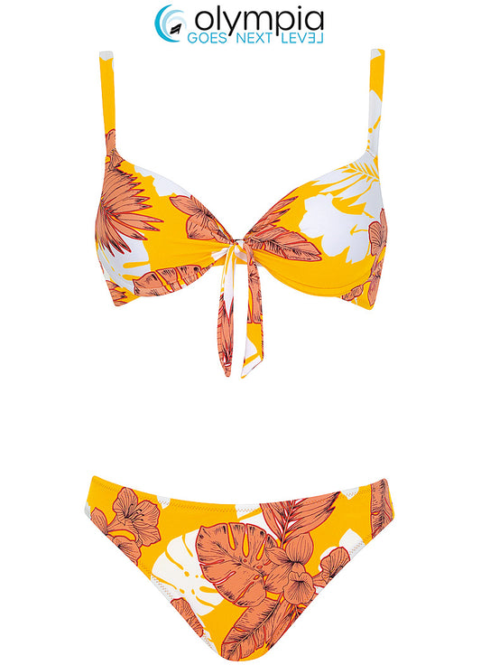 Olympia Push-up Bikiniset - 31618/31625 (31709) - bloemenprint geel