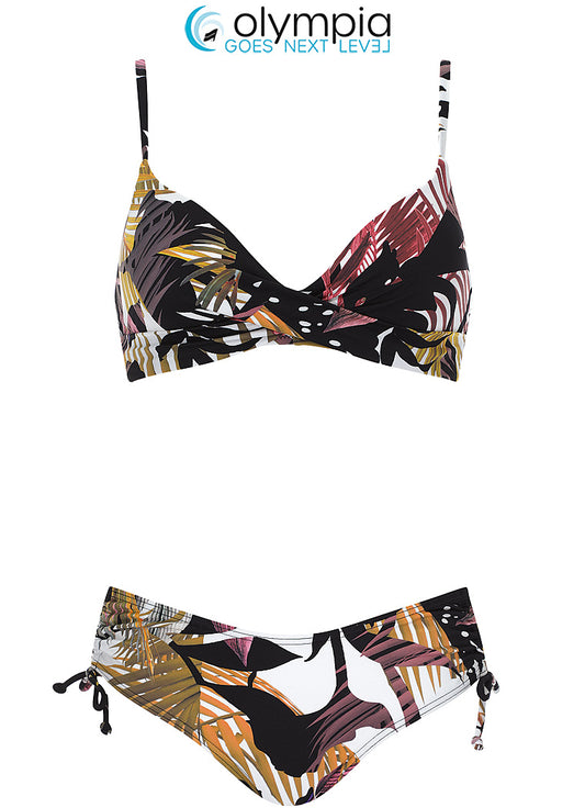Olympia Plunge padded bikini set - 31001/31004 (31718) - Zwart jungle