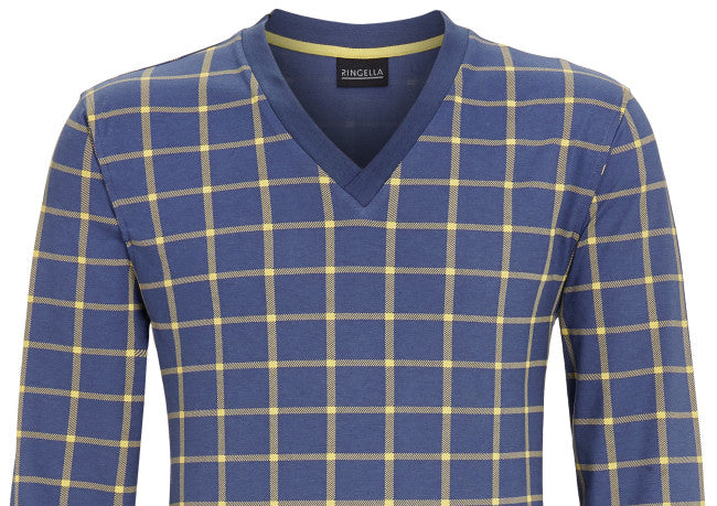 Ringella pyjama V hals ruit - 3541203 - Messing