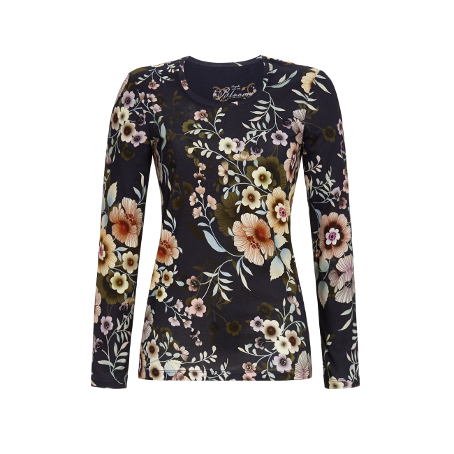 Ringella Bloomy T-shirt winterbloemen - 3551405 - Midnight blue