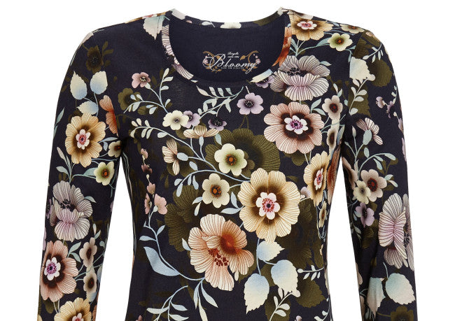 Ringella Bloomy T-shirt winterbloemen - 3551405 - Midnight blue