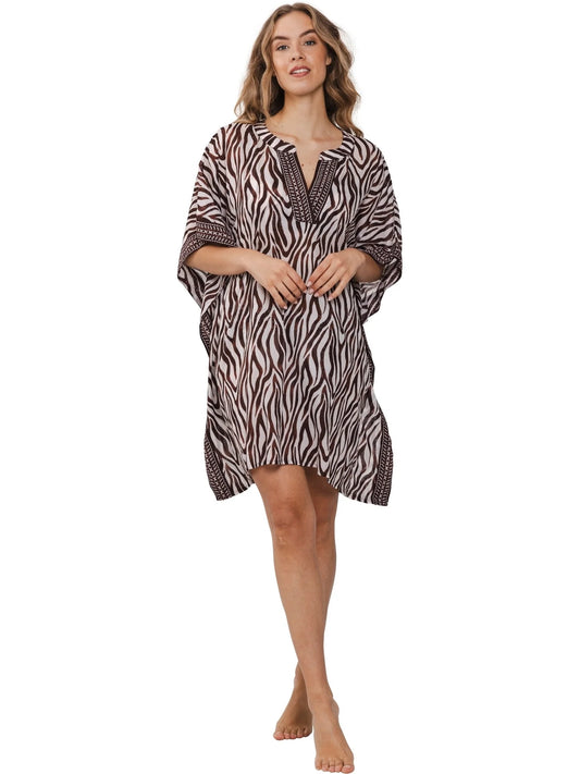 Pastunette beach Poncho / Cover-up - Safari 371251-326-1 - donker Bluin