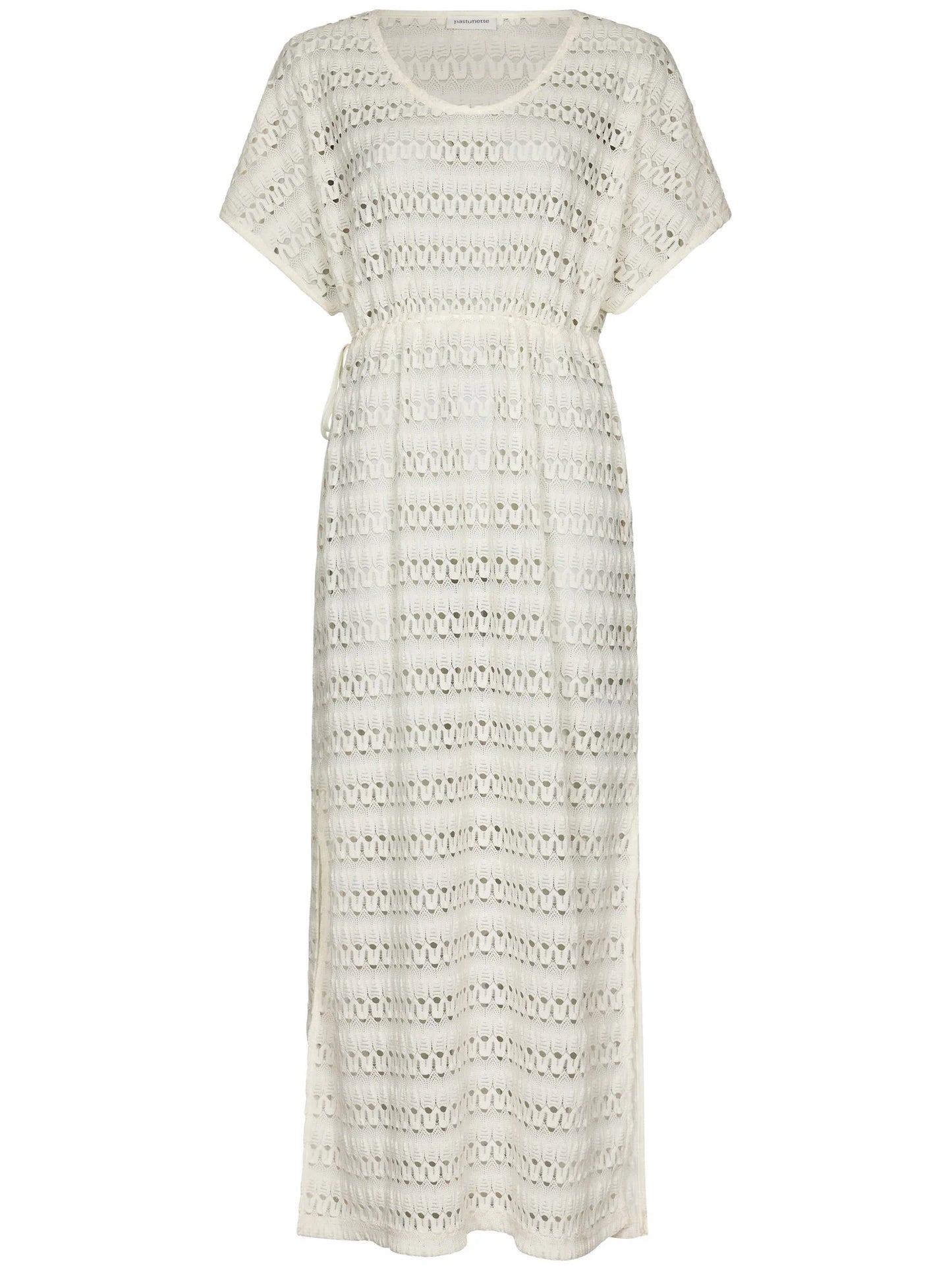 Pastunette beach jurk / Cover-up met koort (125 cm) - 371261-312-1 - Off-white