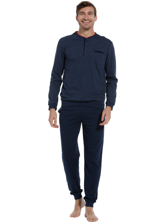 Pastunette heren pyjama lange mouw shirt 4399-623-4