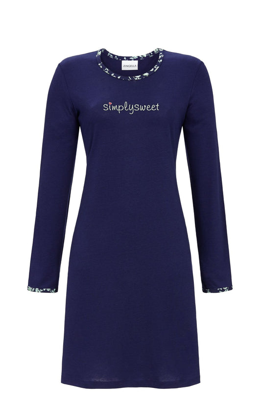 Ringella Nachthemd met opdruk simply sweet - 4511025 - donker blauw